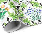  Frans Floral en Leaf Cadeaupapier (Rol Hoek)