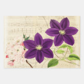 Frans Floral Ephemera ontkoppeling collage Inpakpapier Vel (Voorkant 2)