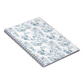  Frans Floral Fantasy Toile-Black Notitieboek (Rechterzijde)