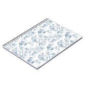  Frans Floral Fantasy Toile-Black Notitieboek (Linkerzijde)