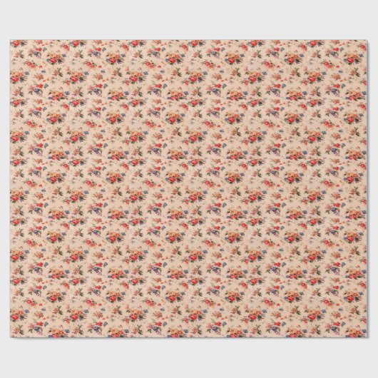  Frans Floral Pattern Cadeaupapier (Vlak)