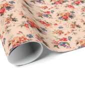 Frans Floral Pattern Cadeaupapier (Rol Hoek)