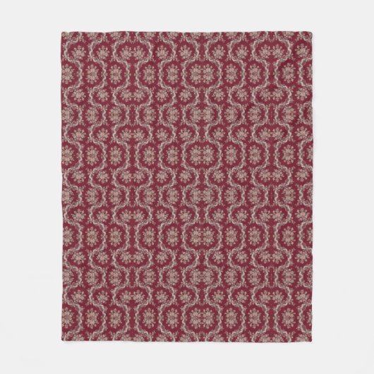 Frans Floral Pattern Fleece Deken (Voorkant)