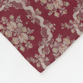 Frans Floral Pattern Fleece Deken (Hoek)