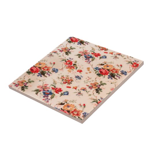  Frans Floral Pattern Tegeltje (Zijkant)