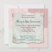  Frans Floral Teacup Pink Fan Lace Lijst Kaart (Achterkant)