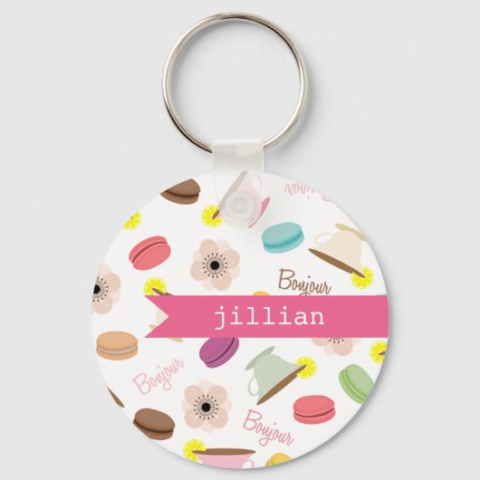 Frans Food Personalized Sleutelhanger (Voorkant)