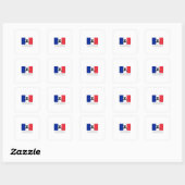 Frans Football Voetbalteam Vierkante Sticker (Vel)