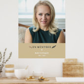 Frans Foto Minimalistisch Monument Geliefden Goude Poster (Keuken)