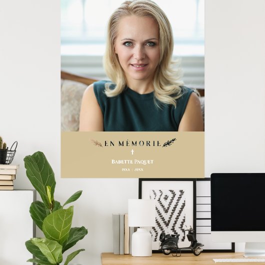 Frans Foto Minimalistisch Monument Geliefden Goude Poster (Thuiskantoor)