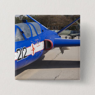 Frans Fouga Magister-trainer Vierkante Button 5,1 Cm