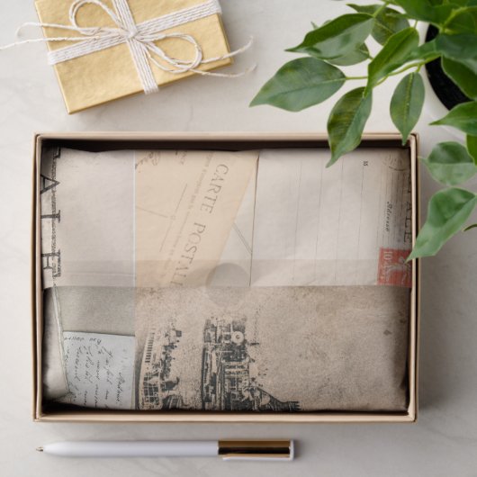  Frans Frankrijk ontkoppeling Rustic Decoupaging Tissuepapier (Geschenk)