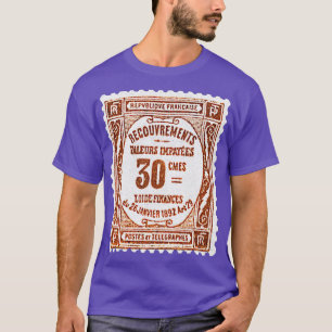  frans frankrijk postzegel ontwerp t-shirt