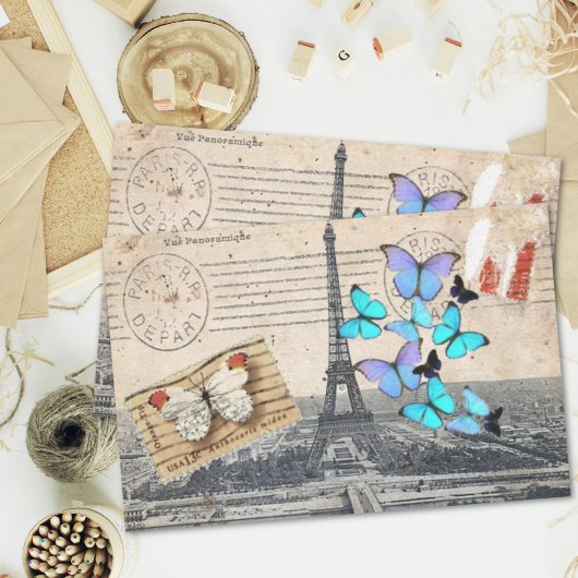  Frans Frankrijk Reizen Parijs Eiffeltoren Tissuepapier