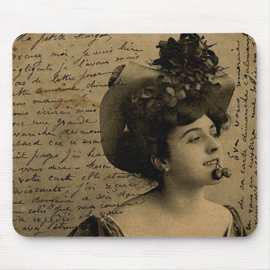  Frans Frans Frans Briefkaart van speldenvrouw Muismat (Voorkant)