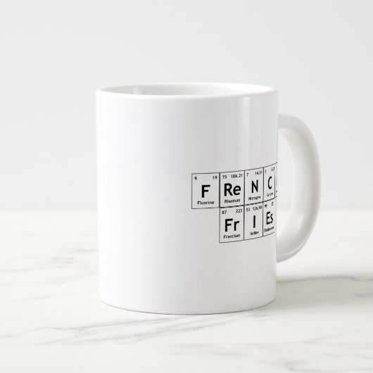 Frans FrIEs Chemistry Periodic Table Word Element Grote Koffiekop (Voorkant rechts)