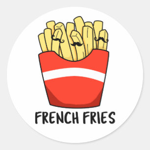 Frans Fries Cute Fast Food Pun Ronde Sticker