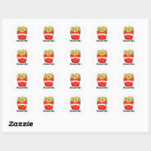 Frans Fries Funny Fast Food Pun Ronde Sticker (Vel)