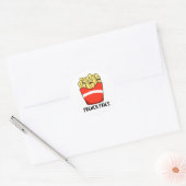 Frans Fries Funny Fast Food Pun Ronde Sticker (Envelop)