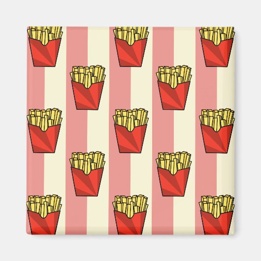 Frans Fries Pattern Magnet (Voorkant)