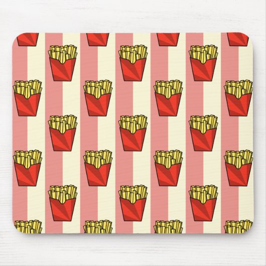 Frans Fries Pattern Mousepad Muismat (Voorkant)