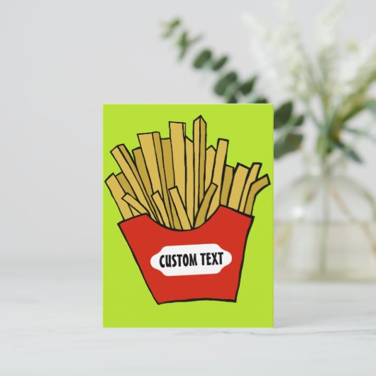 Frans friet briefkaart (Staand voorkant)