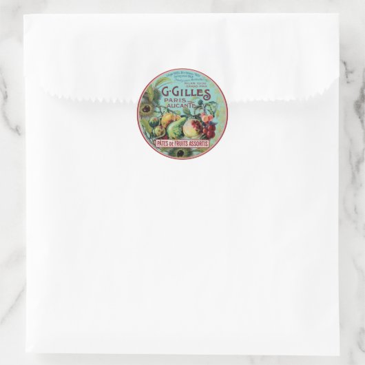  Frans fruitlabel Ronde Sticker (Tas)
