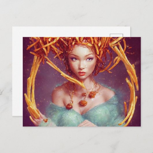 Frans Fry Goddess Briefkaart (Voorkant / Achterkant)