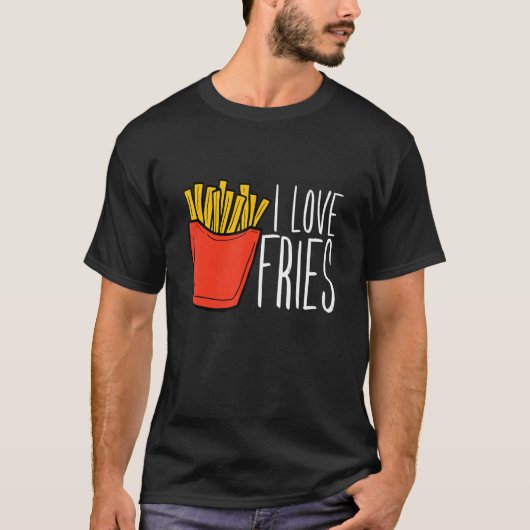 Frans Fry I Love Fries T-shirt (Voorkant)