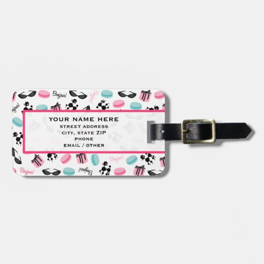 Frans Geaccepteerd Bagagelabel (Voorkant horizontaal)