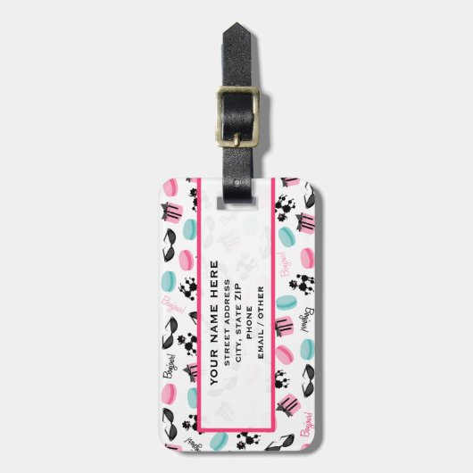 Frans Geaccepteerd Bagagelabel (Voorkant verticaal)