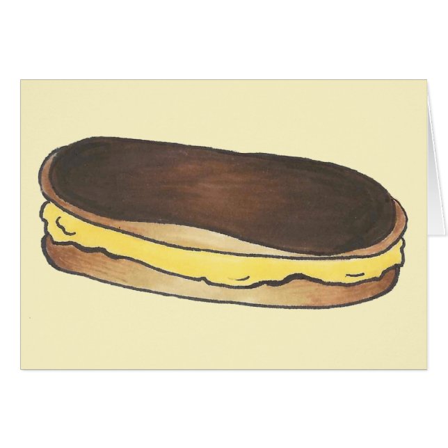 Frans gebak Chocolade Custard Eclair Baking Food (Voorkant Horizontaal)