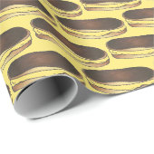 Frans gebak Chocolade Custard Eclair Baking Food Cadeaupapier (Rol Hoek)