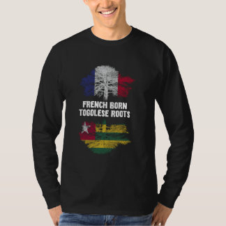 Frans geboren Togolese wortels Frankrijk Togo Vlag T-shirt