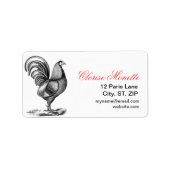  Frans geïllustreerd haan label (Voorkant)