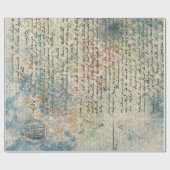 Frans geïnspireerd pastolblauw omslagpapier Cadeaupapier (Vlak)