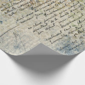 Frans geïnspireerd pastolblauw omslagpapier Cadeaupapier (Hoek)