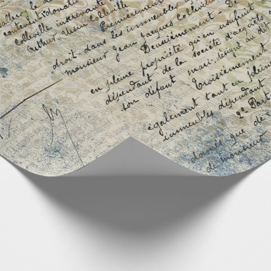  Frans geïnspireerd pastolblauw omslagpapier Cadeaupapier (Hoek)