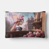 Frans geïnspireerd roze Waterverf Accessoires tas (Voorkant)