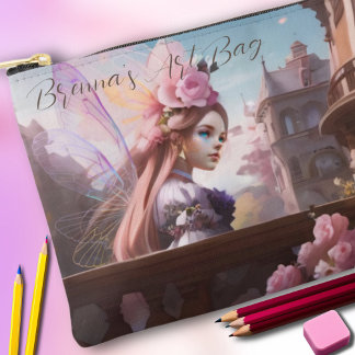 Frans geïnspireerd roze Waterverf Accessoires tas