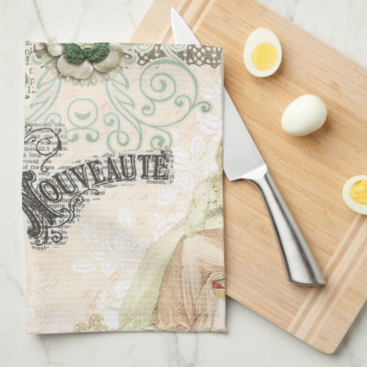 Frans Geïnspireerd Shabby Chic Bird Cage Theedoek (Quarter Fold)