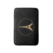 Frans Geïnspireerd zwart Bath Mat (Voorkant Verticaal)