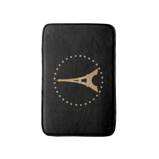 Frans Geïnspireerd zwart Bath Mat (Voorkant Verticaal)