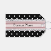 Frans geïnspireerde Polka Dot aangepaste zakelijke Cadeaulabel (Voorkant (Horizontaal))