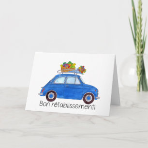 Frans Get goed Blauw Retro Fiat 500 Kaart