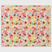 Frans Gezoete Besdruiven Bloemen Bruiloft Cadeaupapier (Vlak)