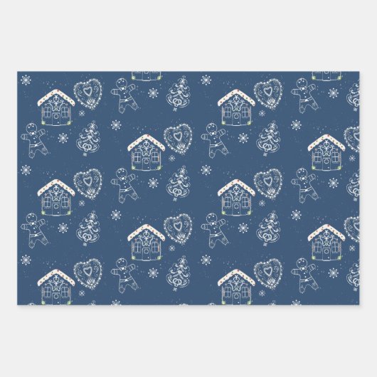 Frans Gingerbread Cookie Wrapping Papier Inpakpapier Vel (Voorkant 3)