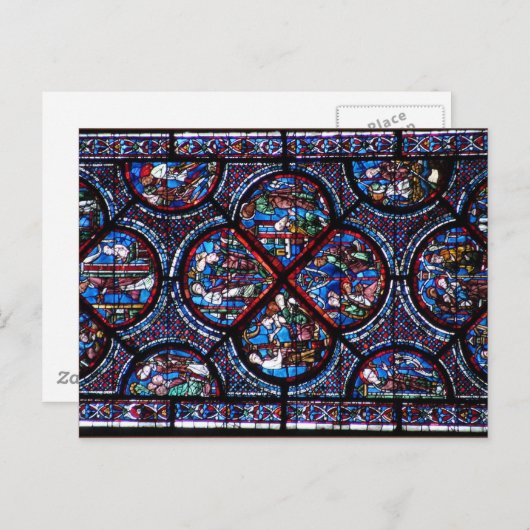 Frans Glas in lood Briefkaart (Voorkant / Achterkant)