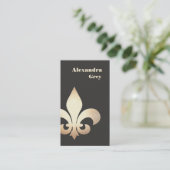 Frans Gold Leaf Fleur de Lis Visitekaartje (Staand voorkant)