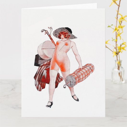 Frans Golf-Wenskaart Kaart (Gele Bloem)